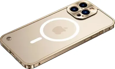 Obrázok produktu pre Kovový magnetický kryt Magsafe pre Apple iPhone 12, zlatý