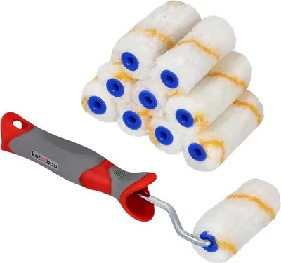 Obrázek produktu pro Váleček s gelovou páskou, 70 mm, s gumovou rukojetí, válečkový štětec pro malířské práce a renovace