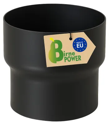 Produktbild von BirnePower Rohrerweiterung 120 auf 160mm, Ofenrohr Adapter, Senotherm 2mm, Schwarz, Kaminrohr, Reduzierung, Abgasrohr, Schornstein Kamin