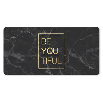Produktbild von MuchoWow® Mauspad Mousepad Zitate - Sprichwörter - Gold - Marmor 60x30 cm - Mousepads - Maus Mat - Pad - Mausunterlage - Nachhaltig