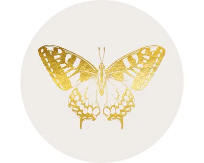 Produktbild von Glasbild Golden Butterfly Ø 20 cm