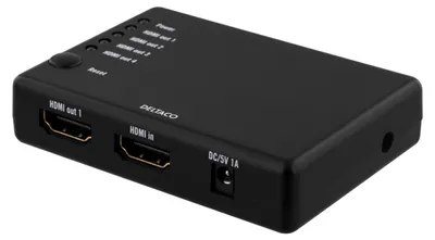Obrázek produktu pro Deltaco HDMI-7051, HDMI, 4x HDMI, 1920 x 1080 px, Černá, Full HD, DTS-HD, DTS-HD Master Audio, Dolby Digital, Dolby TrueHD