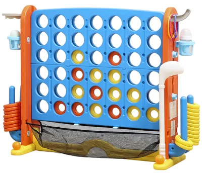 Produktbild von AIYAPLAY 4 gewinnt Strategiespiel 4 Gewinnt Spielbrettsätze mit 42 Jumbo Ringen