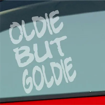 Produktbild von Auto Aufkleber Oldie But Goldie Tuning 12x9 cm Milchglas Sticker Heckscheibenaufkleber