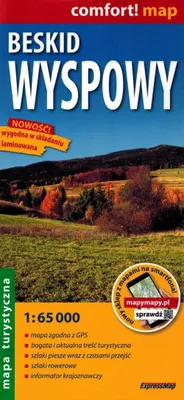 Immagine prodotto di Mappa turistica laminata di Beskid Wyspowy 1:65 000