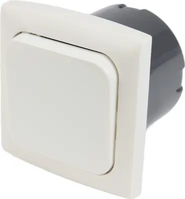 Image de C-Line Presto Inprojal CBE 12-230 Volt Interrupteur + cadre + isodose Camping-car Car Bateau blanc
