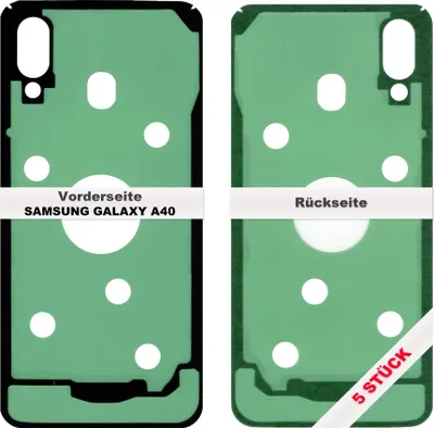 Produktbild von 5x Samsung Galaxy A40 A405 Akkudeckel Klebefolie Kleber Backcover Rahmen Batterie Glue