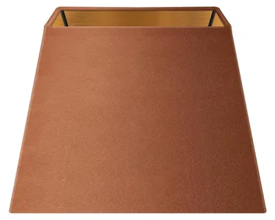 Obrázek produktu pro Vintage lampa s stínidlem z veluru, barva hnědá a zlatá, rozměry 20 x 20 x 14 cm, vhodná pro stolní lampy
