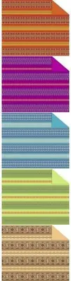 Produktbild von Tonkarton 220g/qm 49,5x68cm VE=10 Bogen Bordüren 5 Farben sortiert