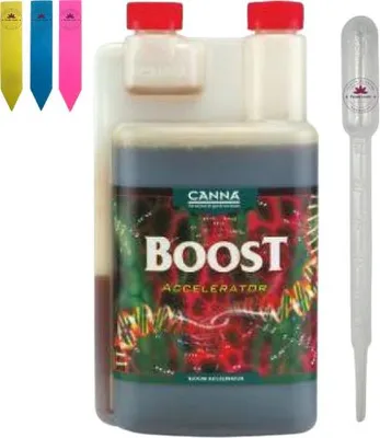 Produktbild von Canna Boost 1 Liter inkl. Dosierpipette und 3 Pflanzenschilder