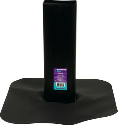 Produktbild von PREMIUMFOL® EPDM Dachablauf/Regenabfluss 90° für Flachdach rechteckig schwarz 60 mm x 100 mm