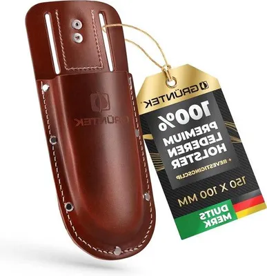Obrázek produktu pro Pouzdro na zahradní nůžky, hnědé, odolné, 3 mm, s poutkem na řemen