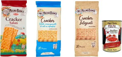 Produktbild von Testpaket Mulino Bianco Cracker mit nachhaltigem Mehl 3x 500 g + Italian gourmet polpa 400g