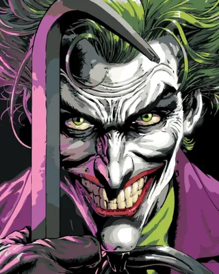 Image de Peinture par numéros avec cadre Images à peindre - Joker avec barre à mine 40x50 cm