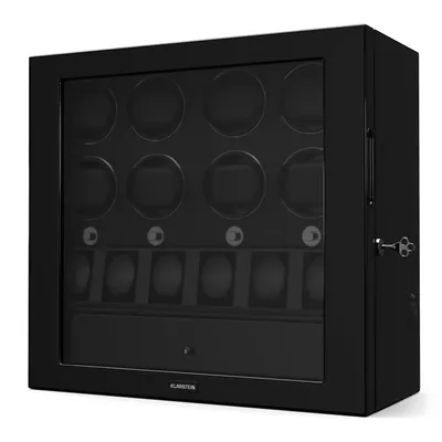 Obrázok produktu pre Klarstein ChronoVault uutomatický naťahovač hodiniek pre 14 hodiniek - automatický naťahovač hodiniek s tichým japonským motorom, , 4 režimy otáčania a 3 smery, LED osvetlenie a zásuvka na šperky