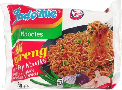A package of Indomie Mi Goreng instant noodles.