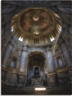 Produktbild von ARTland Leinwandbild Lost Place - marode Kirche - verlassen Größe: 30x40 cm