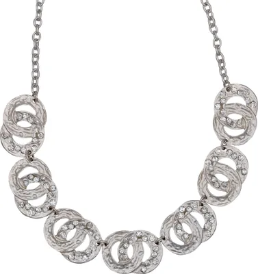 Produktbild von Steuer Modeschmuck Collierkette Metall 52 Silbergrau Glasstein 445050005