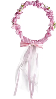 Imagen del producto de Corona de flores con cinta para niñas, color rosa, talla única