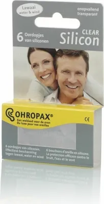 Obrázok produktu pre Ohropax - číre silikónové špunty do uší - 3 páry