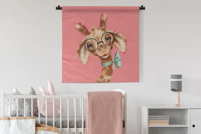 Produktbild von MuchoWow® Wandteppich Wandbehang Giraffe - Dschungel - Bogen 90x90 cm Tapisserie Dekoration Wandtuch - Wandaufhänger