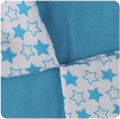 Immagine prodotto di XKKO Tovaglioli di bambù 30x30 - Miscela di stelline ciano (9 pezzi)