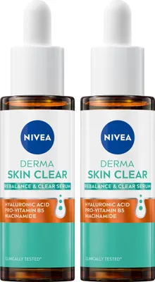 Produktbild von 2 x NIVEA DERMA SKIN CLEAR Rebalance & Clear Serum 30 ml