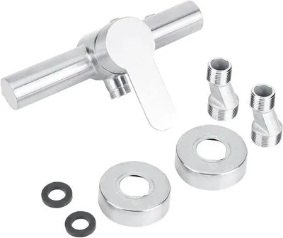 Immagine prodotto di Miscelatore per bagno - G1/2" - acciaio inossidabile - acqua calda/fredda - montaggio a parete