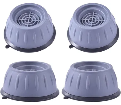 4 Anti-Vibrationsfüße für Waschmaschine, Gummi, Antirutsch