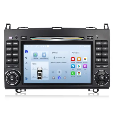 Zdjęcie produktu dla CarPlay Android Auto Radio samochodowe Android 7" 64GB do Mercedes B Klasa W245 Viano W639 2005 Nawigacja Bluetooth