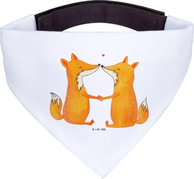Produktbild von Mr. & Mrs. Panda Hund Halstuch Füchse Liebe - Weiß - Geschenk, Tuch, Fuchs, Hunde, Hundehalstuch, Ehe, Hunde-Halstuch, Freundin