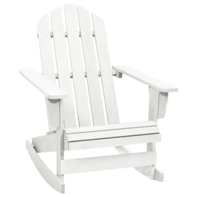 Image de vidaXL Chaise à bascule de jardin en bois blanc