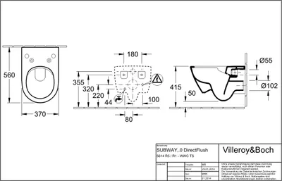 Produktbild von Villeroy & Boch ViClean I100 Dusch-WC spülrandlos mit CeramicPlus, weiß-alpin V0E100R1