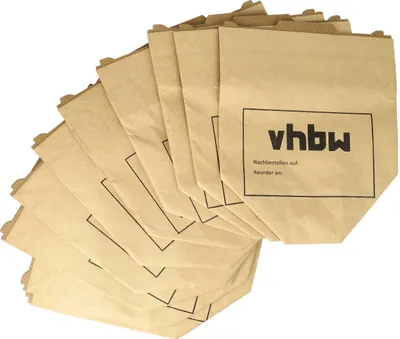 Produktbild von vhbw 10x Staubbeutel Ersatz für Menalux 6971P für Staubsauger - 24,5cm x 20,5cm braun
