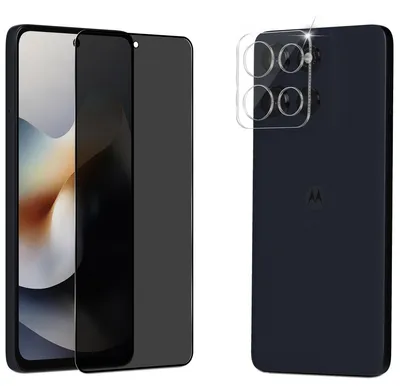 Obrázok produktu pre 1-balenie Motorola Moto G56 Privacy Ochranné sklo na displej & 1-balenie ochrana objektívu - Tvrdené sklo 9H - Super kvalita 3D