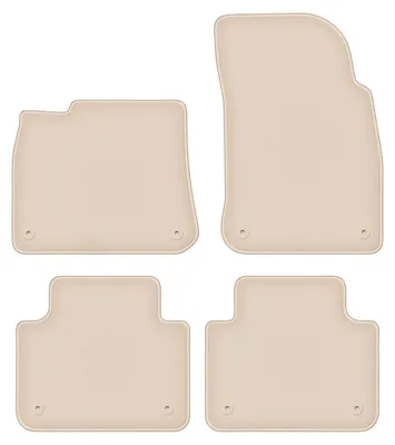 Produktbild von DURBAN Beige Velours-Fußmatten-Set für Volkswagen Touareg III SUV (2018-)
