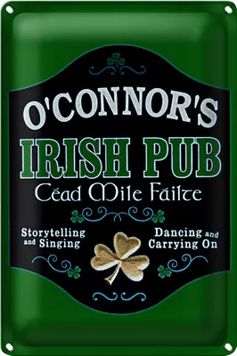 Produktbild von Blechschild Spruch 20x30cm O´Connor`s Irish Pub dancing