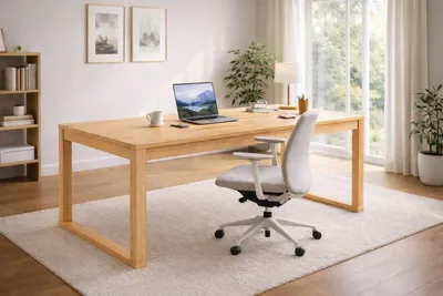 Produktbild von Schreibtisch 180 x 80 x 74 cm Bürotisch Kernbuche geölt #2686