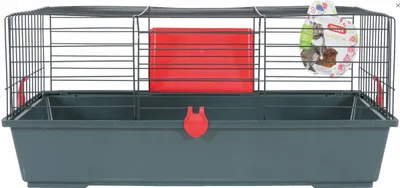 Produktbild von ZOLUX Classic 80 grey/red - käfig für nagetiere