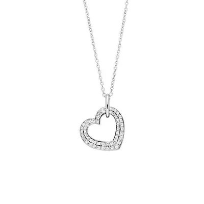 Produktbild von Viventy Halskette mit Anhänger Damen Herz Zirkonia Silber 784862