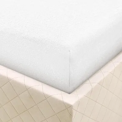 Produktbild von Zwoltex Spannbettlaken Baumwolle Frottee Weiß 90x200