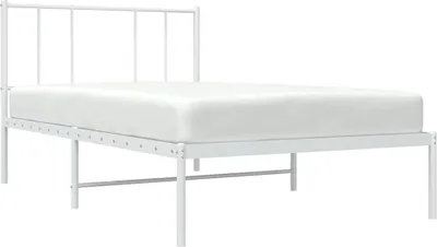 Obrázek produktu pro vidaXL Postel s čelem kovová bílá 100x200 cm