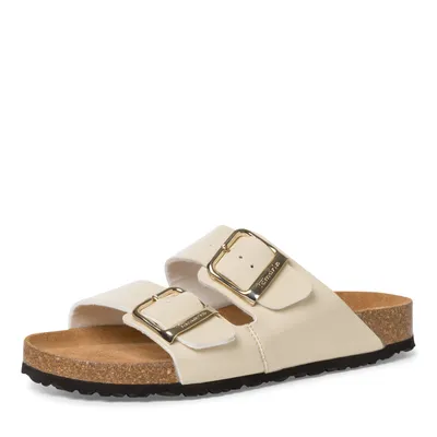 Produktbild von Tamaris Damen-Pantolette mit Tieffußbett Beige, Farbe:beige/schlamm, EU Größe:43