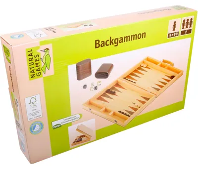 Produktbild von Backgammon Deluxe Brettspiel 38x22x5cm strategisches Spiel