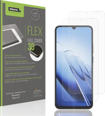 Image de 2x Full Cover mat Film pour Blackview Wave 10 Film de protection ecrán