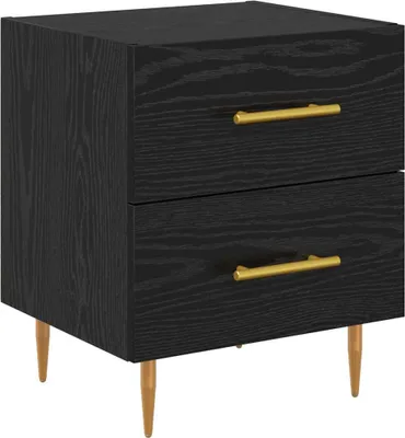 Image de Cabinet de chevet avec tiroir Chêne noir 40 x 35 x 47,5 cm