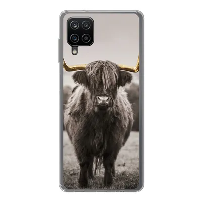 Produktbild von MuchoWow® Handyhülle Schutzhülle Hülle für Samsung Galaxy A12 Schottischer Highlander - Gold - Hörner Silikon Softcase Handy Hülle - Bild