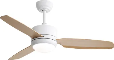 Obrázok produktu pre Fortuna Lai 46-palcový stropný ventilátor s osvetlením – 3 lopatky z ABS, 6 rýchlostných stupňov a DC motor s diaľkovým ovládaním – ideálny do spálne