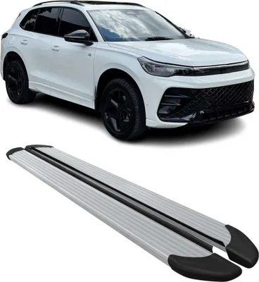 Image de Marchepieds latéraux pédale pour VW Tiguan mk3 2024-2026 Aluminium Gris 2pcs