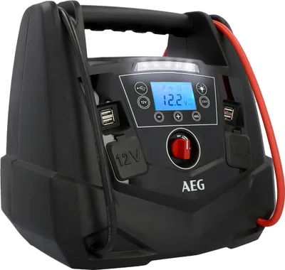 Zdjęcie produktu dla Stacja powietrzna i energetyczna AEG JP 10 Kompresor 12 V Auto AGM 200 W Przetwornica napięcia